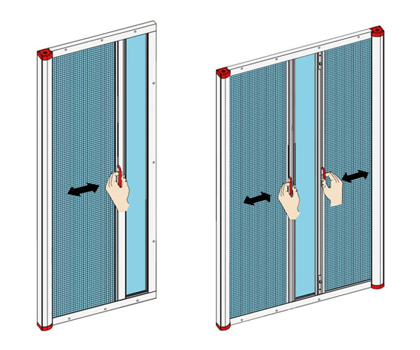PVC-Teile Farbgebung Insektenschutzrollo für Türen