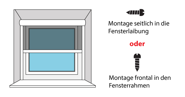 Insektenschutz Rollo für Fenster Befestigung zum schrauben
